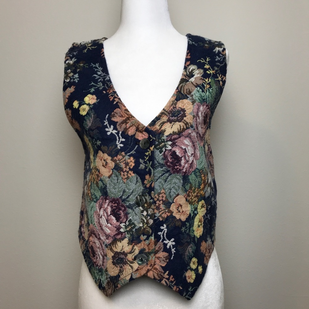 Vintage Tapestry Vest size Small